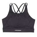 H.Koumori Women's Training Crop Top - BlackToe Running#colour_obsidiana-black