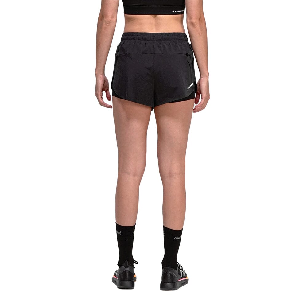 H.Koumori Women's Training Shorts - BlackToe Running#colour_obsidiana-black