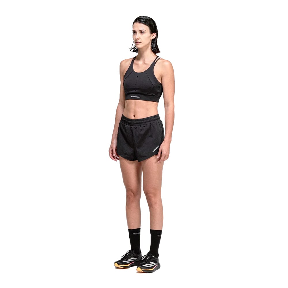 H.Koumori Women's Training Shorts - BlackToe Running#colour_obsidiana-black