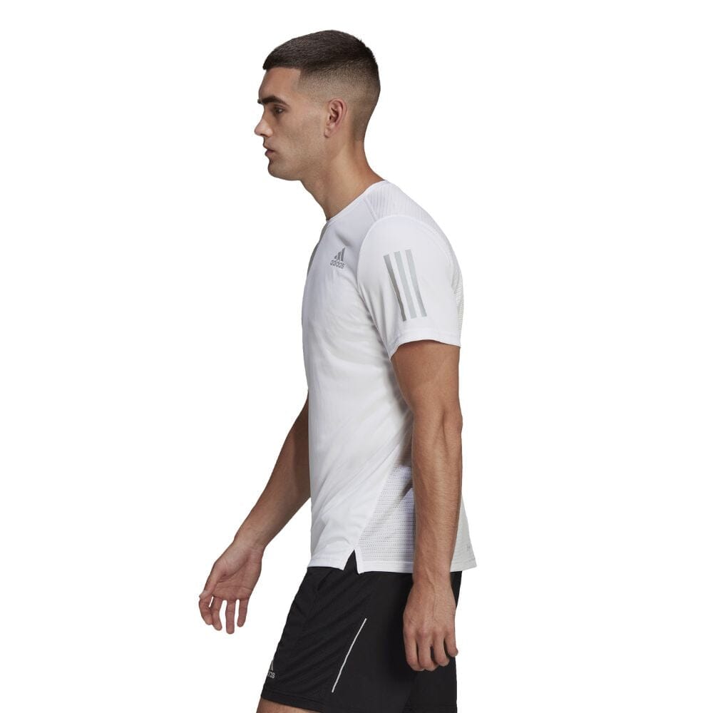 Adidas Men's Own the Run Tee - BlackToe Running#colour_white-reflective-silver
