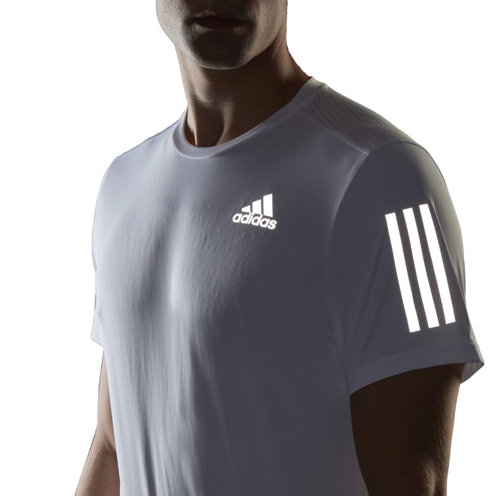 Adidas Men's Own the Run Tee - BlackToe Running#colour_white-reflective-silver