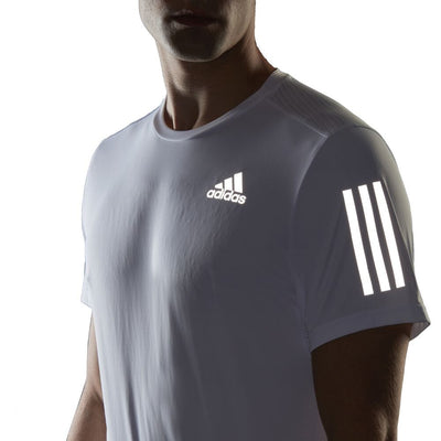 Adidas Men's Own the Run Tee - BlackToe Running#colour_white-reflective-silver