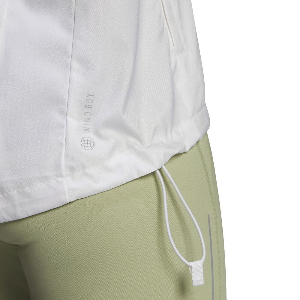 Adidas Women's Own the Run Hooded Windbreaker - BlackToe Running#colour_white