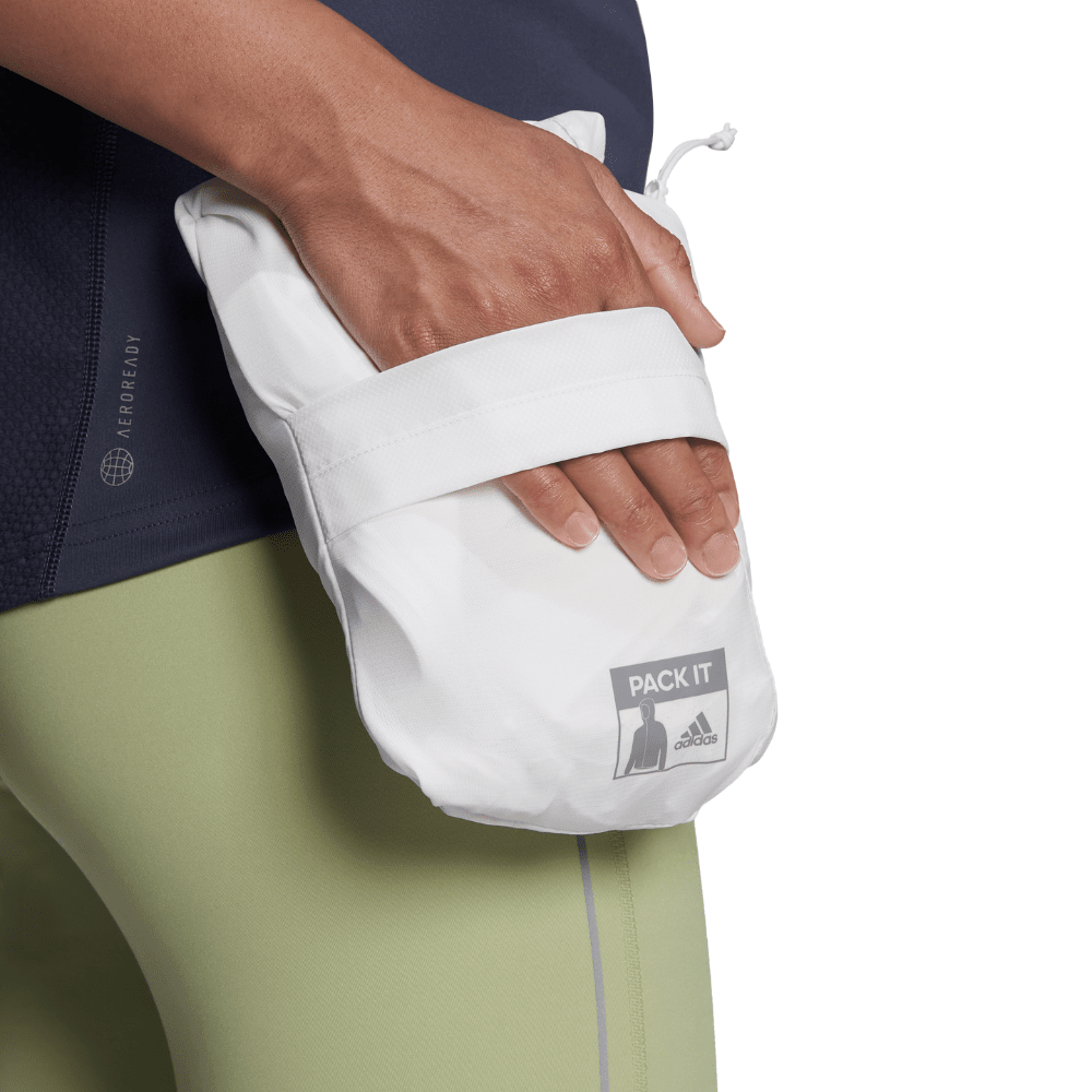 Adidas Women's Own the Run Hooded Windbreaker - BlackToe Running#colour_white