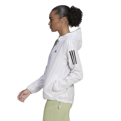 Adidas Women's Own the Run Hooded Windbreaker - BlackToe Running#colour_white