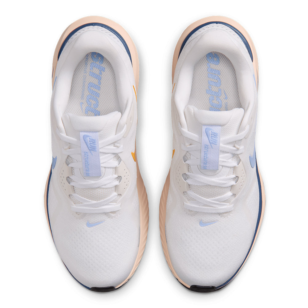 Nike Women's Structure 26 - BlackToe Running#colour_white-aluminum-mystic-navy-sundial