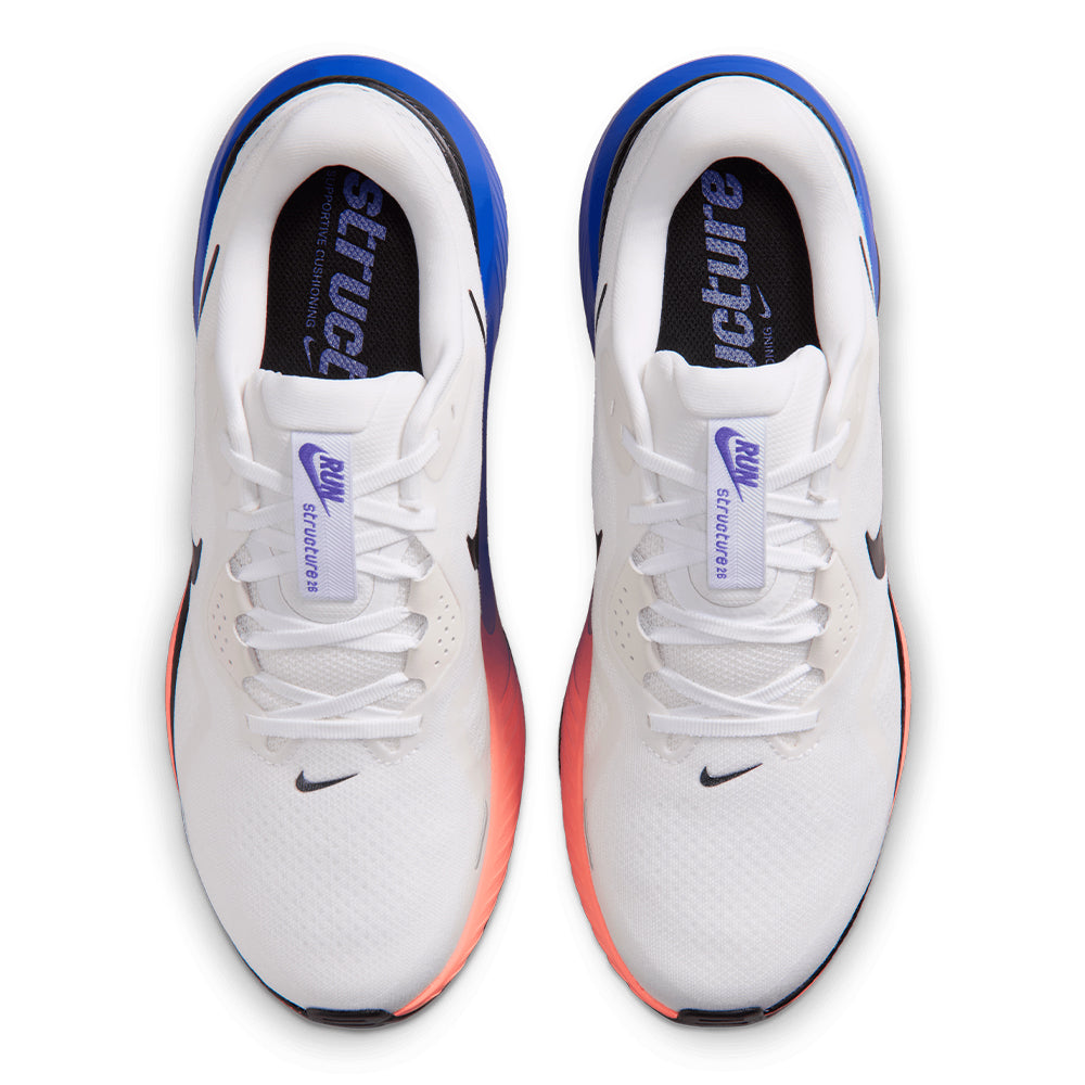 Nike Men's Structure 26 - BlackToe Running#colour_white-black-atomic-pink-racer-blue
