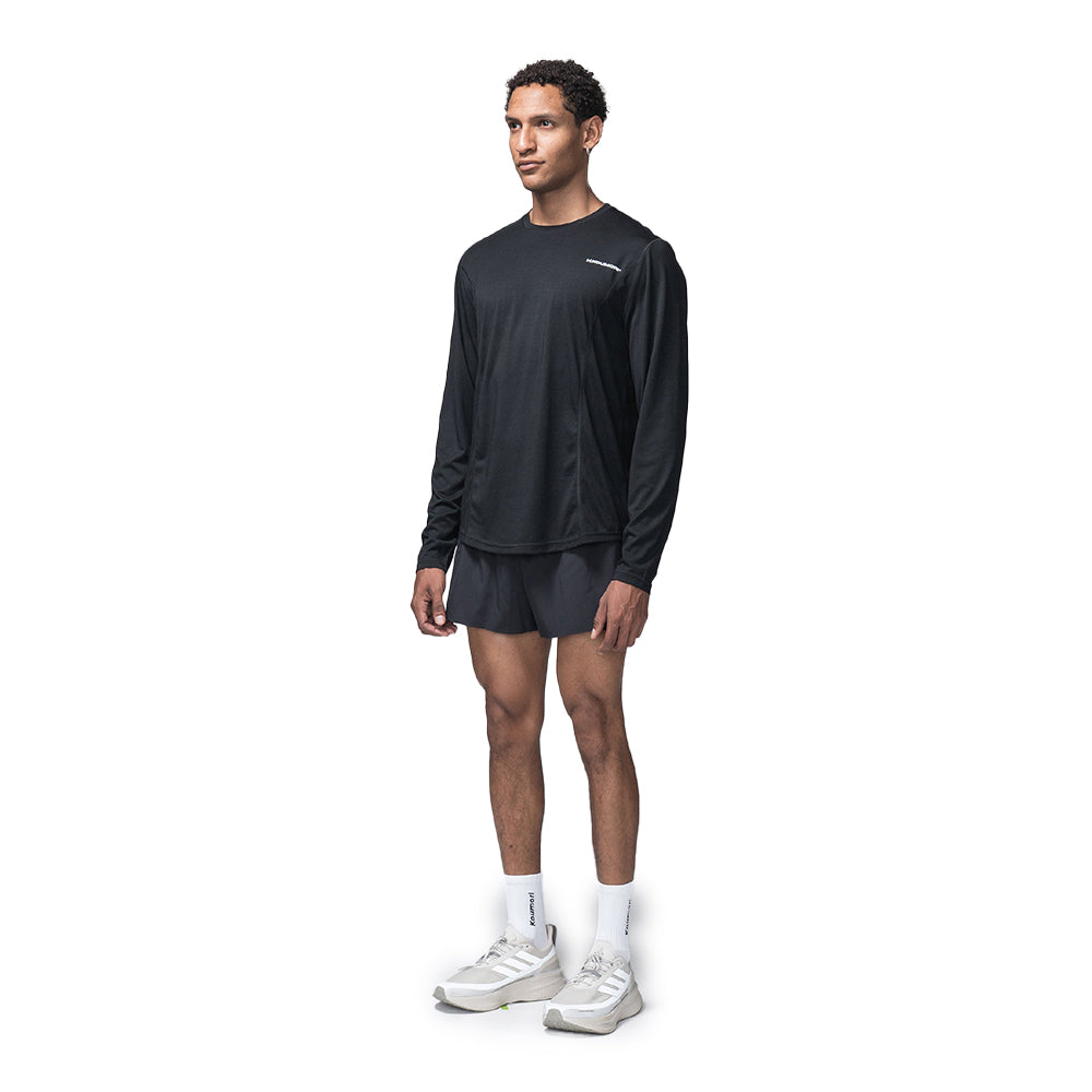 H.Koumori Men's Race Short - BlackToe Running#colour_black