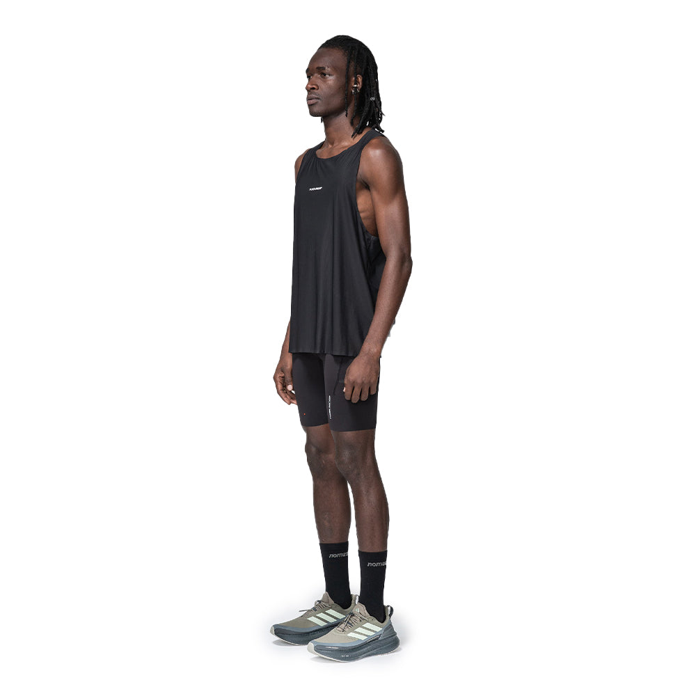 H.Koumori Men's Race Singlet - BlackToe Running#colour_black