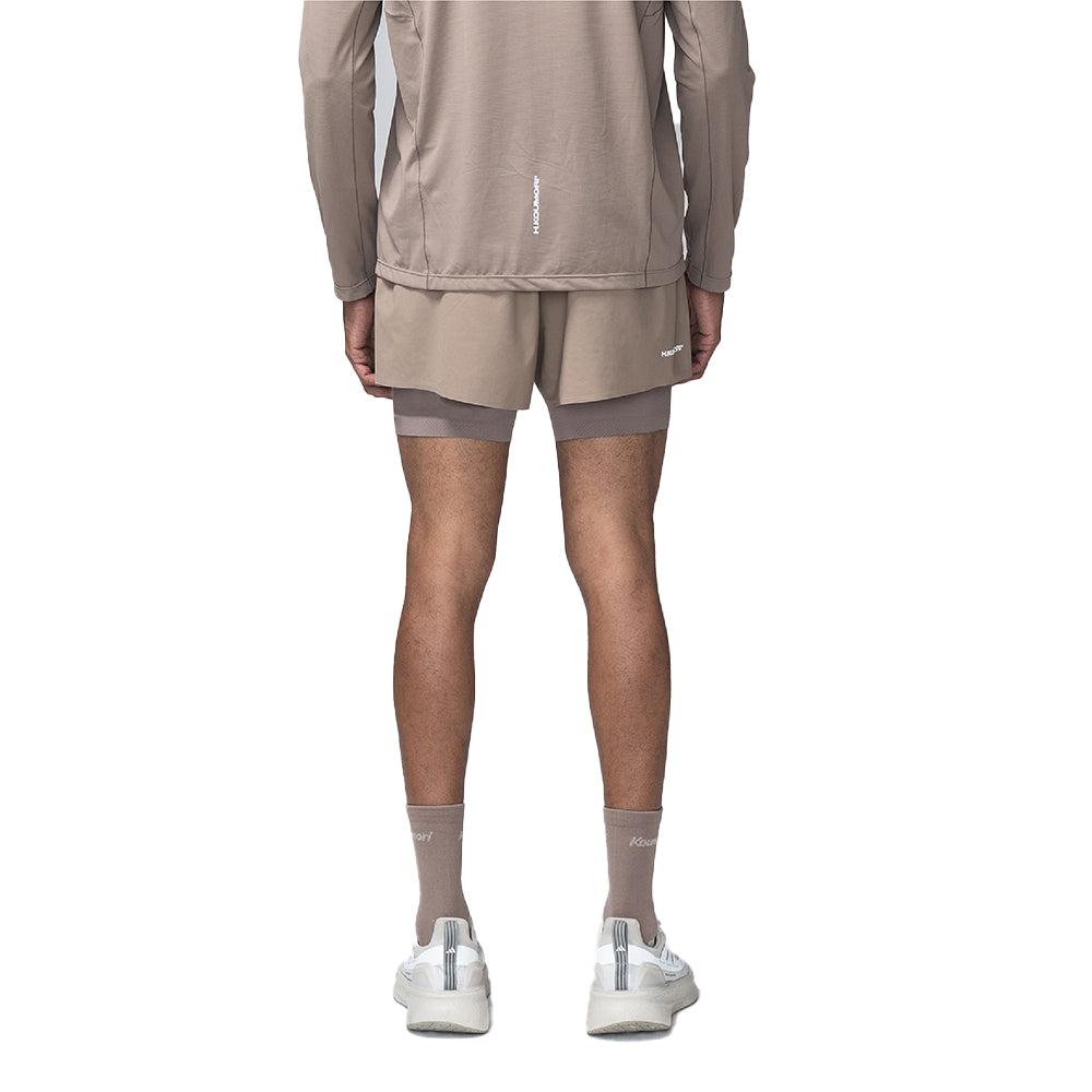 H.Koumori Men's Training Short - BlackToe Running#colour_fossil-brown