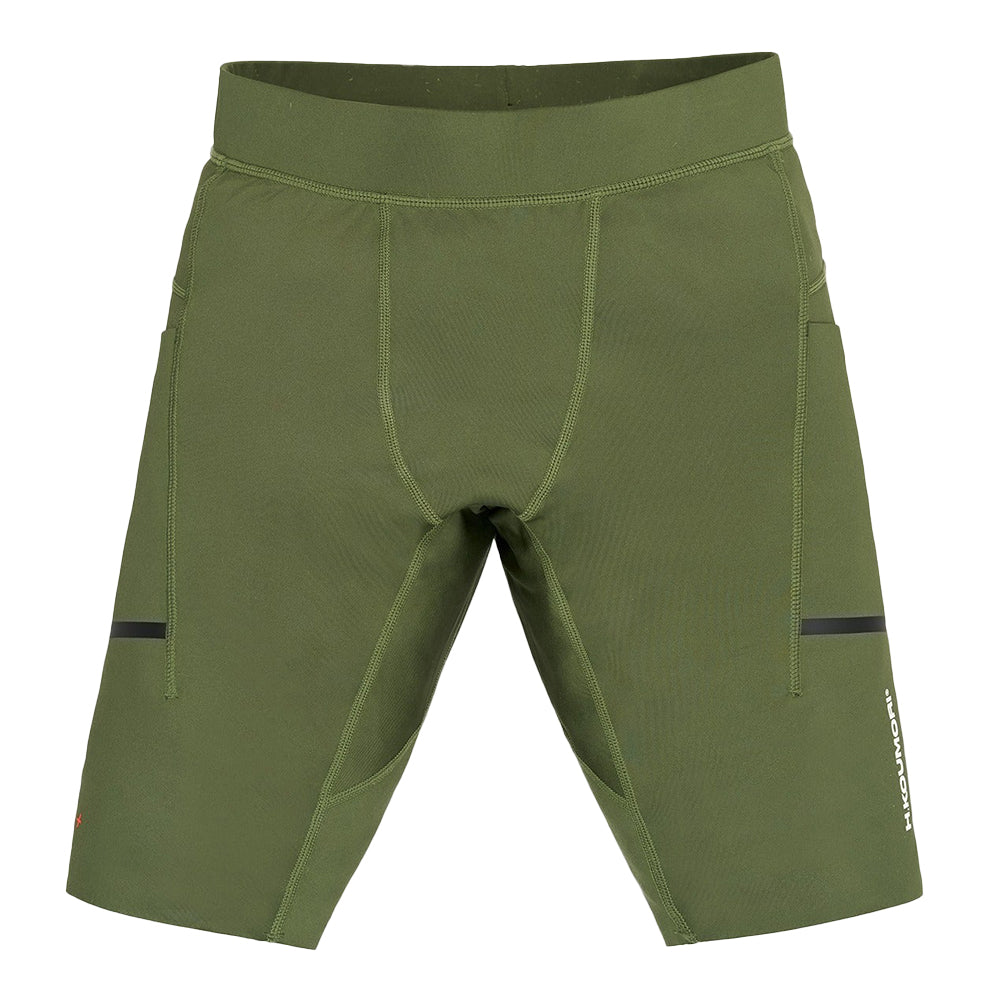 H.Koumori Men's Training Tights - BlackToe Running#colour_forest-green