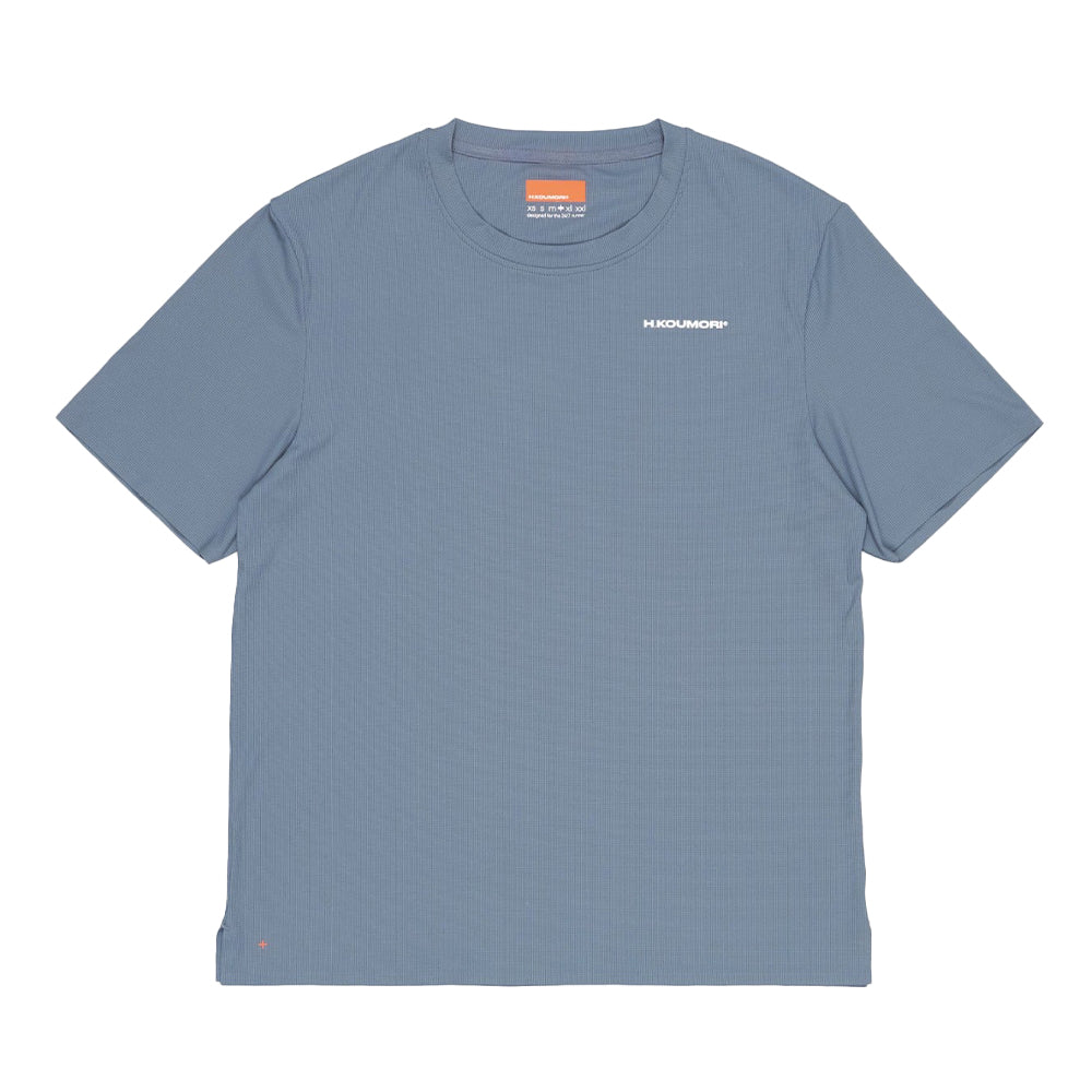 H.Koumori Men's Training T-Shirt - BlackToe Running#colour_turbulence-blue