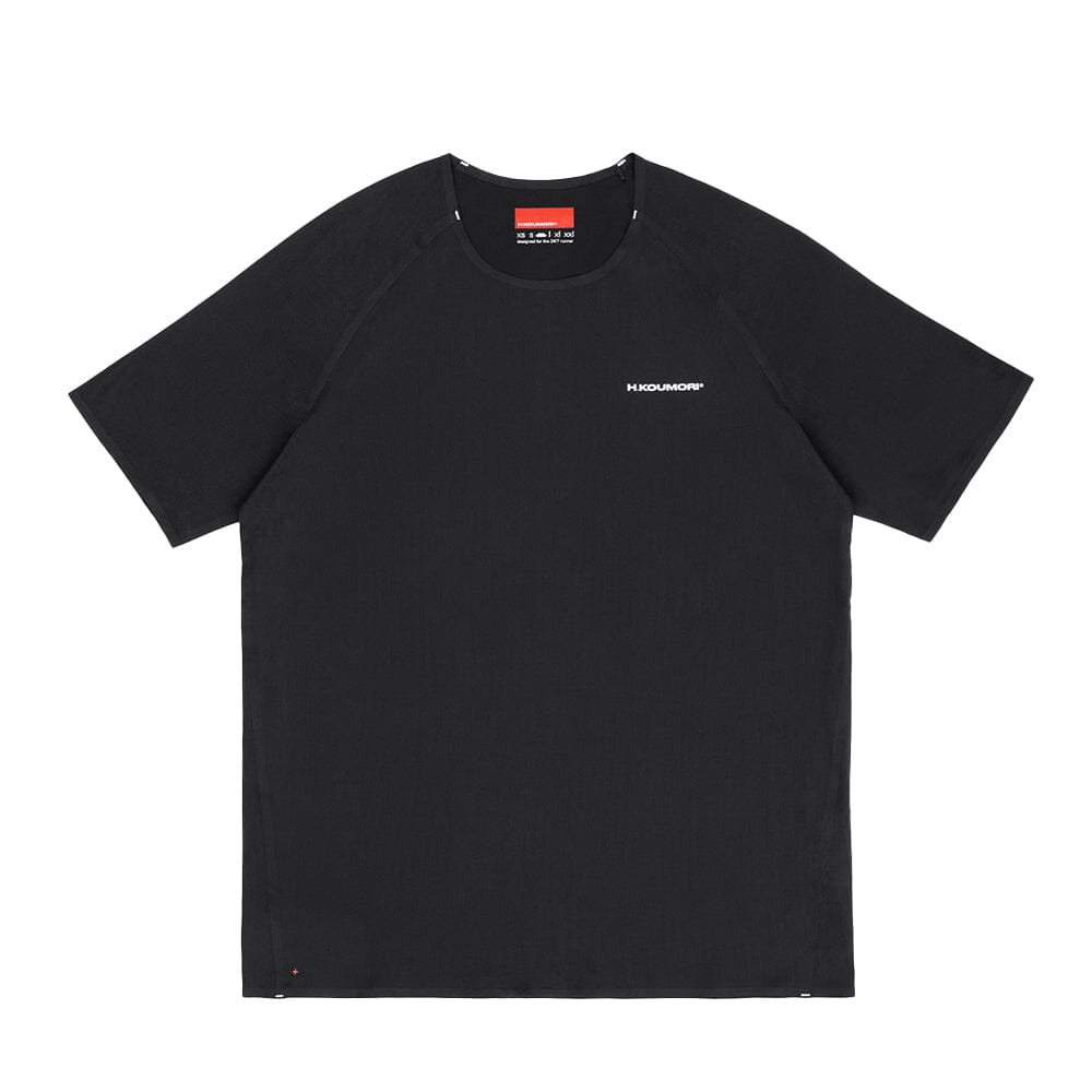H.Koumori Men's Competition T-Shirt - BlackToe Running#colour_black