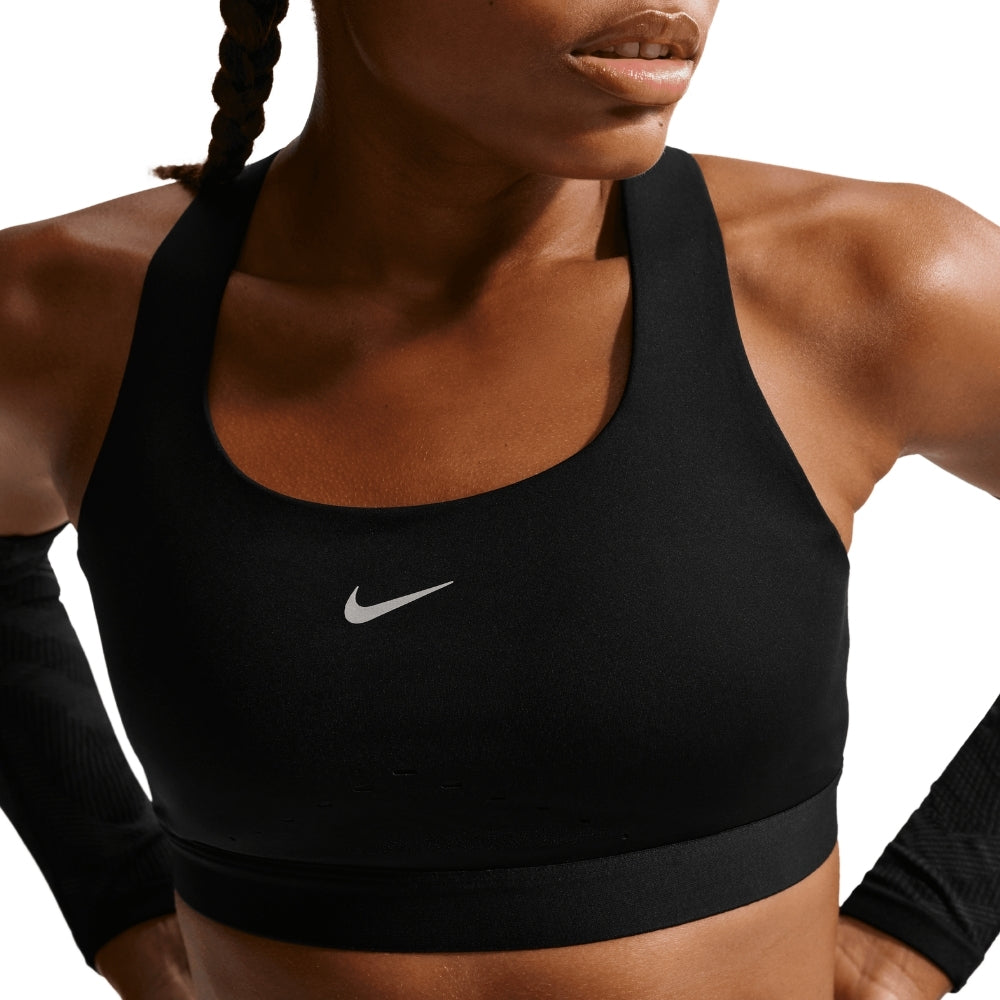 Nike Women's Swift High-Support Lightly Lined Sports Bra - BlackToe Running