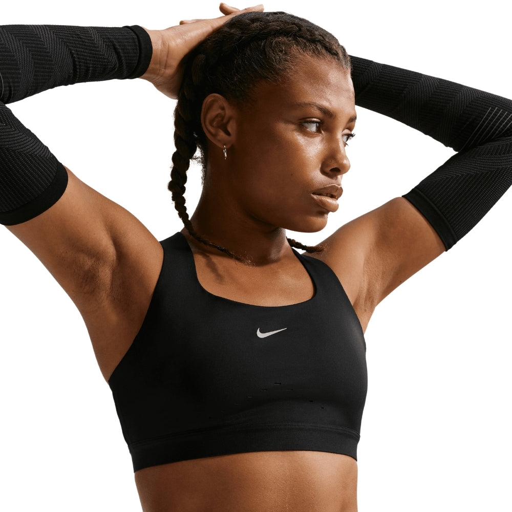 Nike Women's Swift High-Support Lightly Lined Sports Bra - BlackToe Running