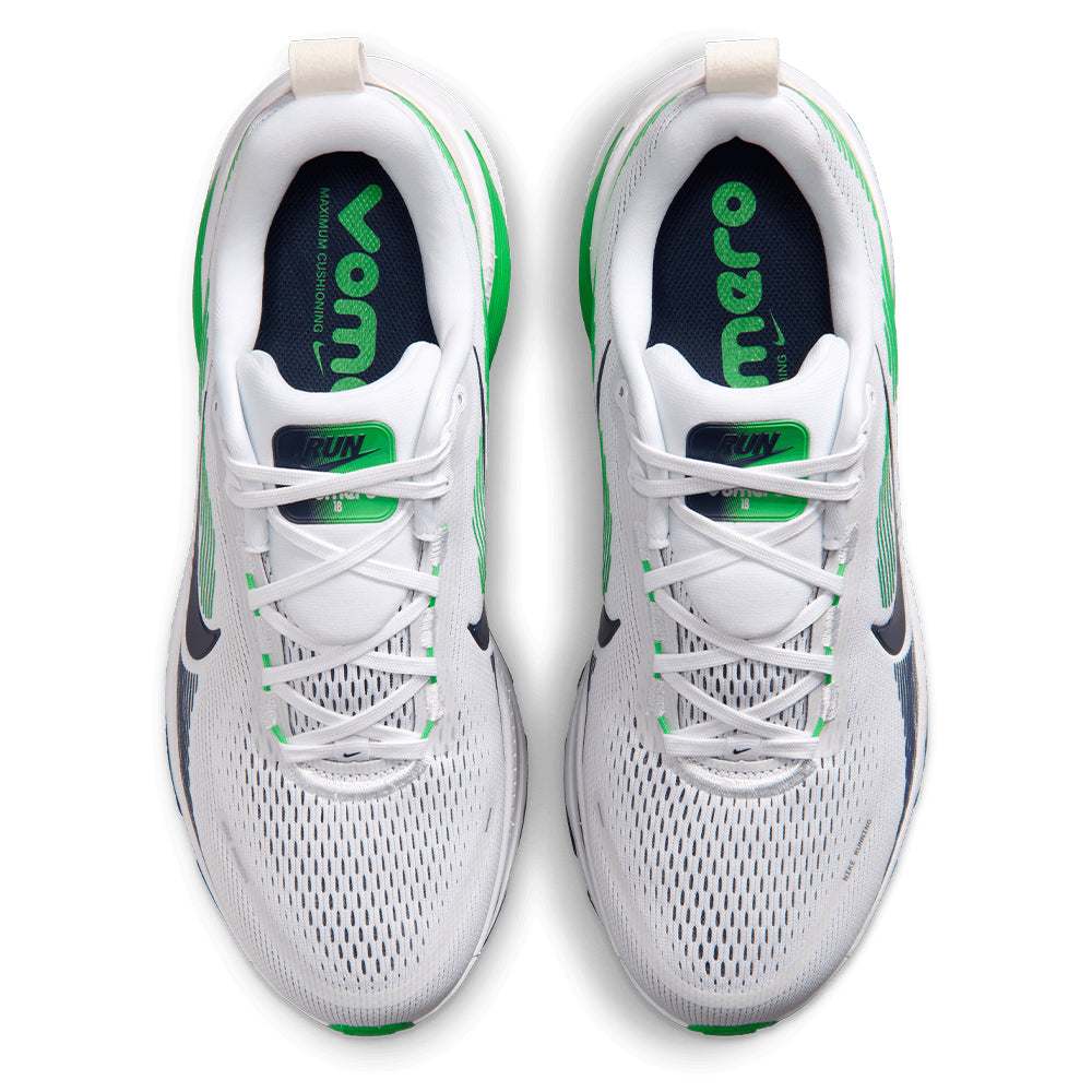 Nike Men's Vomero 18 - BlackToe Running#colour_white-midnight-navy-green-spark