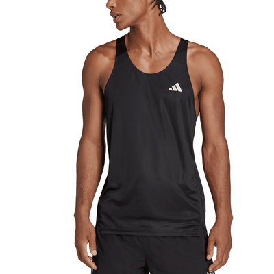 Adidas Men's Own the Run Singlet - BlackToe Running#colour_black