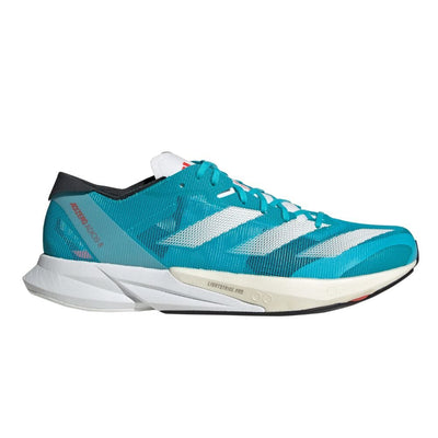 Adidas Men's Adizero Adios 8 Men's Shoes - BlackToe Running#colour_lucid-cyan-cloud-white-bright-red