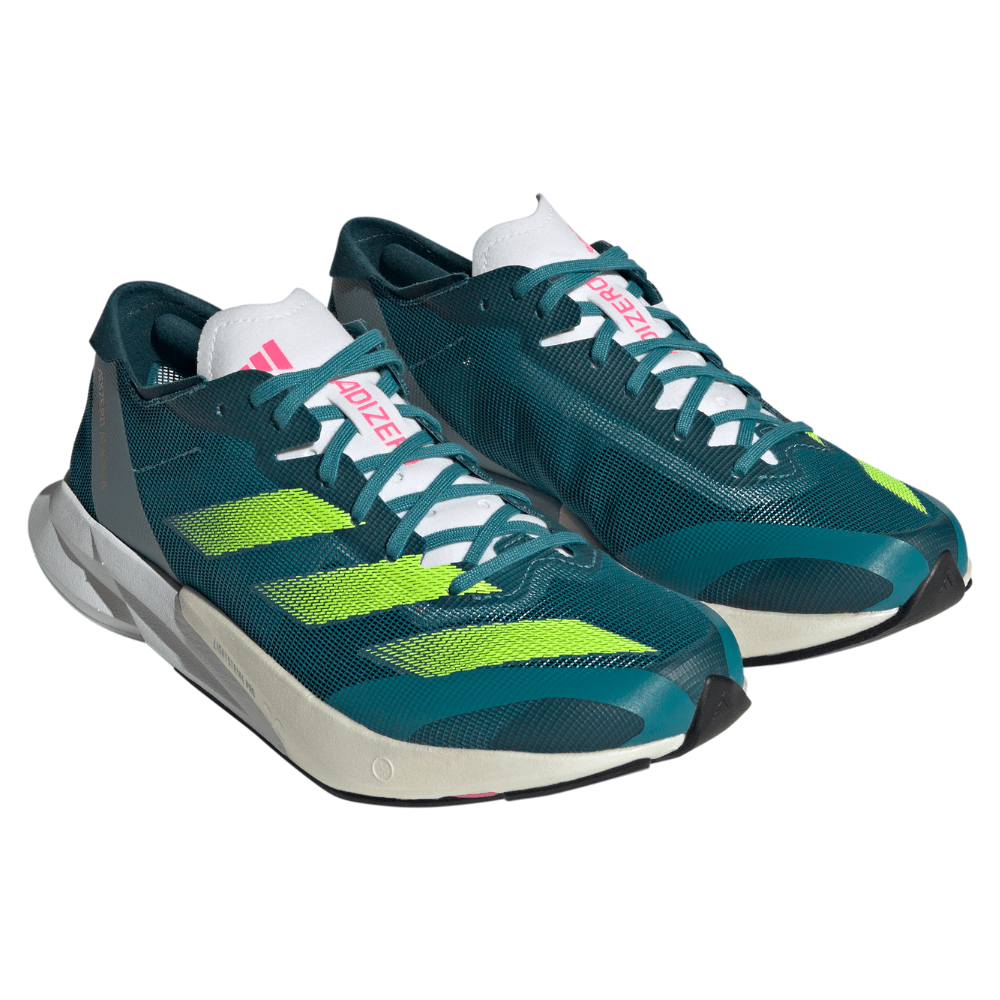 Adidas Women's Adizero Adios 8 Women's Shoes - BlackToe Running#colour_arctic-fusion-lucid-lemon-pink