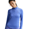 Nike Women's Dri-FIT Swift UV 1/4-Zip Running Top - BlackToe Running#colour_sapphire