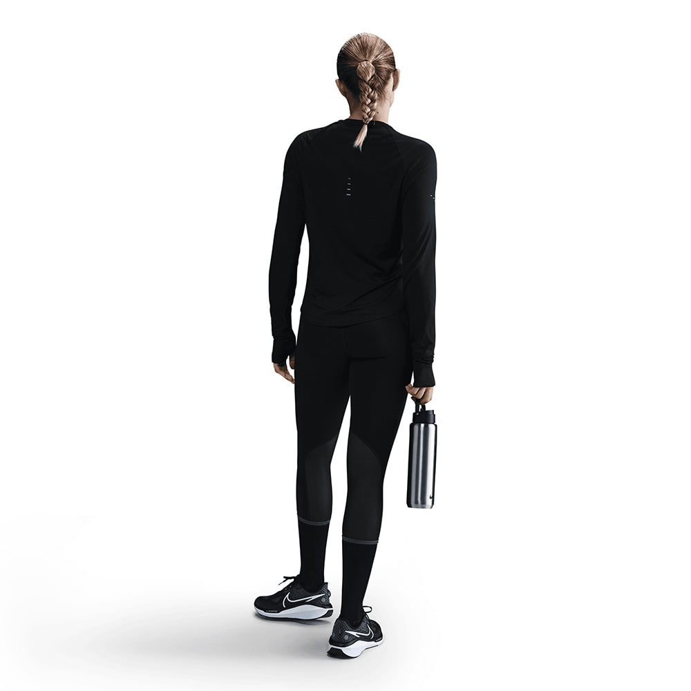 Nike Women's Dri-FIT Swift UV Long-Sleeve Crew-Neck Running Top - BlackToe Running
