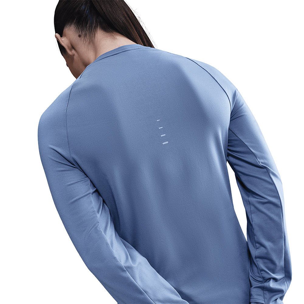 Nike Women's Dri-FIT Swift UV Long-Sleeve Crew-Neck Running Top - BlackToe Running#colour_world-indigo