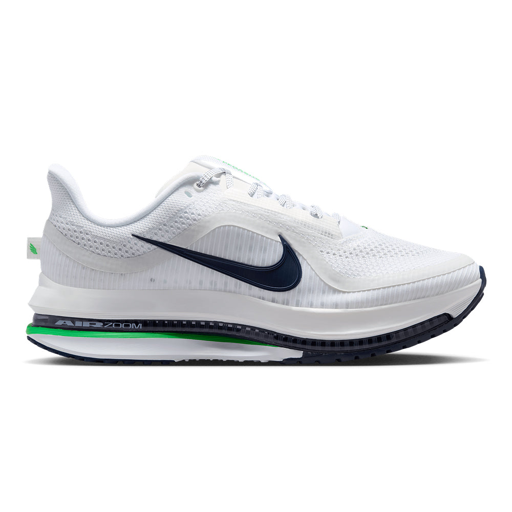 Nike Men's Pegasus Premium - BlackToe Running#colour_white-green-spark-midnight-navy