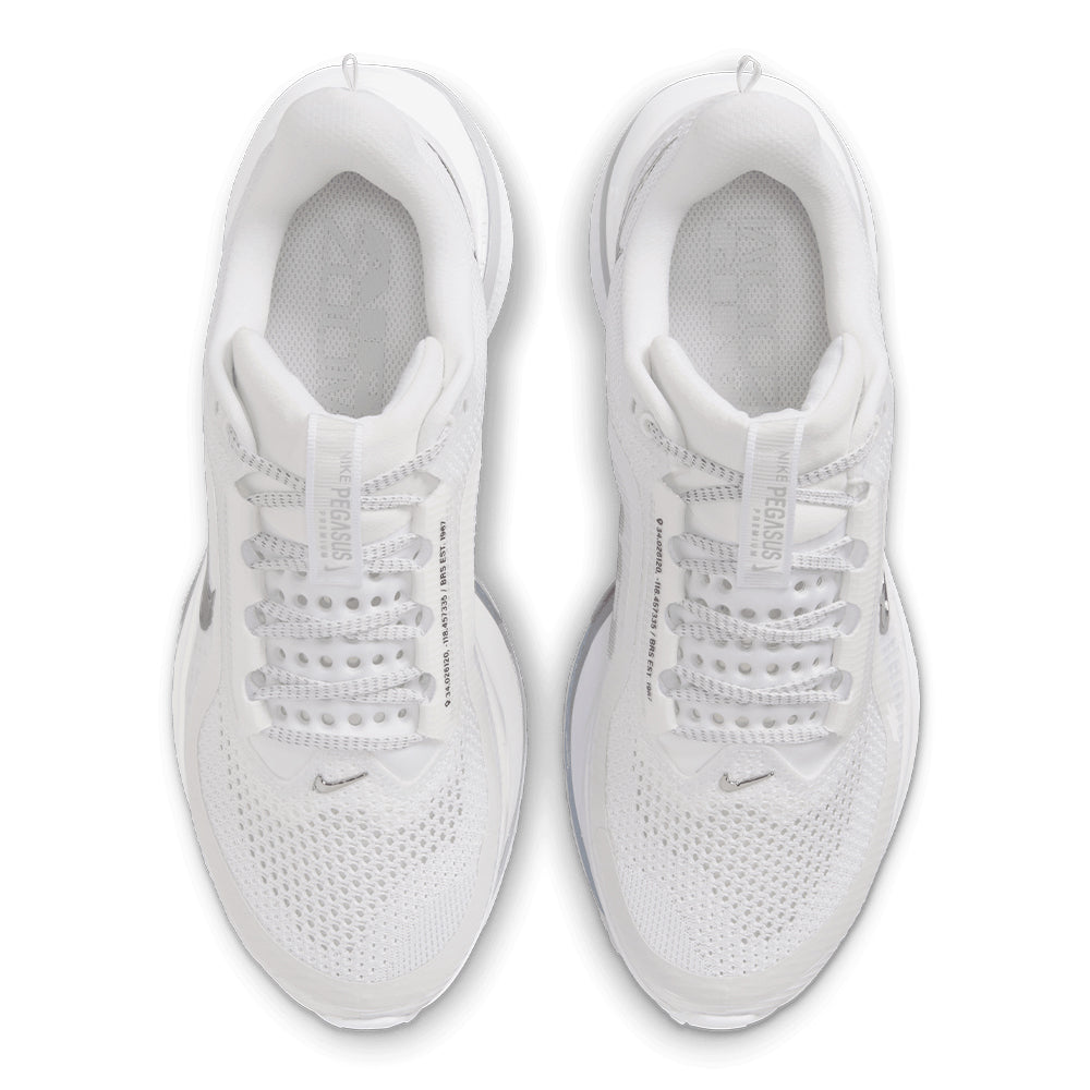 Nike Women's Pegasus Premium - BlackToe Running#colour_white-metallic-silver