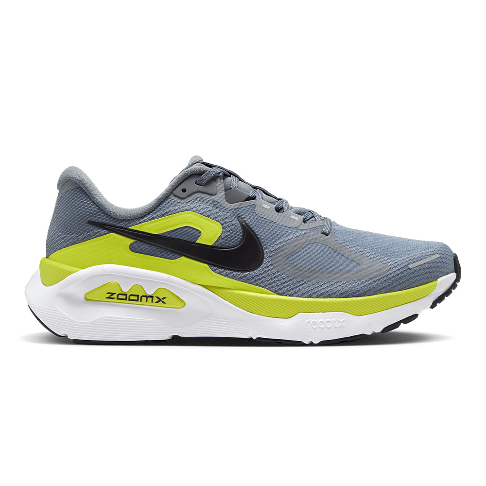 Nike Men's Structure Plus - BlackToe Running#colour_cool-grey-black-lemon-lenom-white