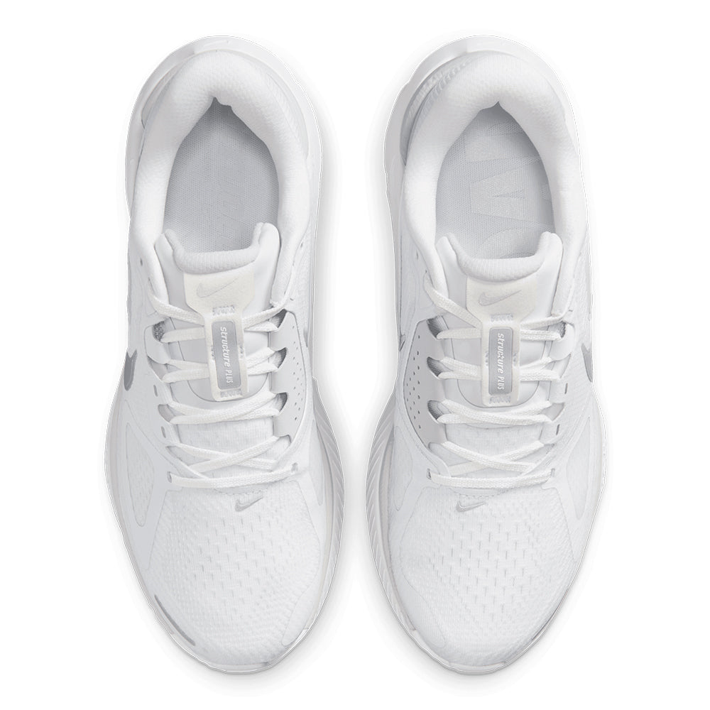 Nike Women's Structure Plus - BlackToe Running#colour_white-silver