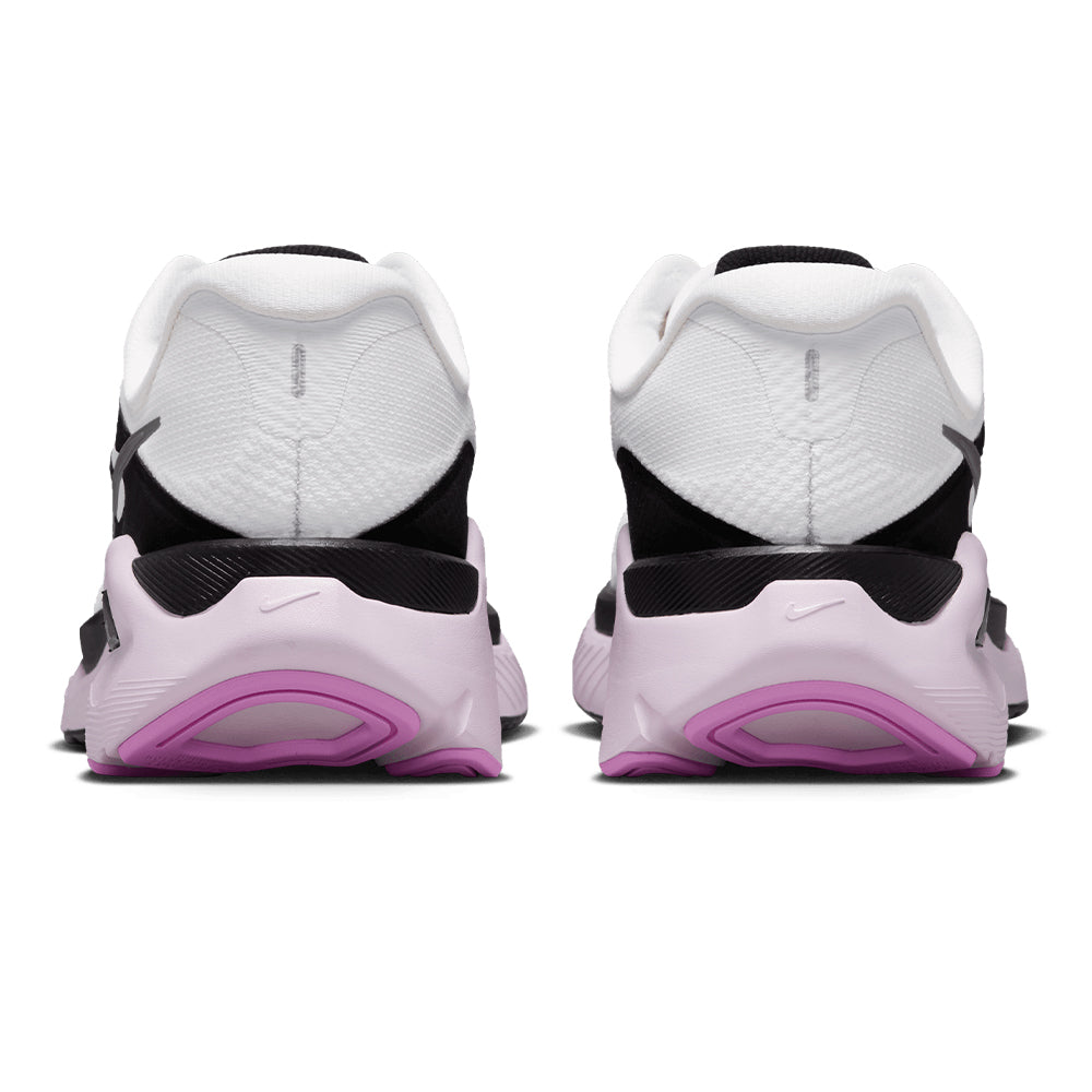 Nike Women's Structure Plus - BlackToe Running#colour_white-metallic-silver