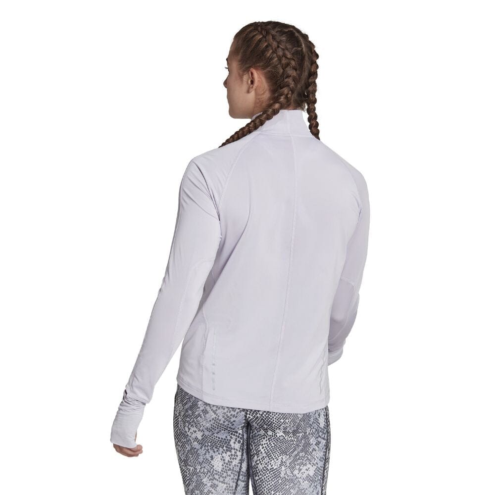 Adidas Women's Fast Running Half-Zip Long Sleeve Top – BlackToe