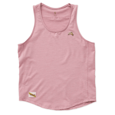 Tracksmith Women's Session Tank Women's Tops - BlackToe Running#colour_rose