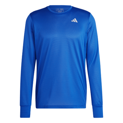 Adidas Men's Own the Run Long Sleeve Top - BlackToe Running#colour_lucid-blue