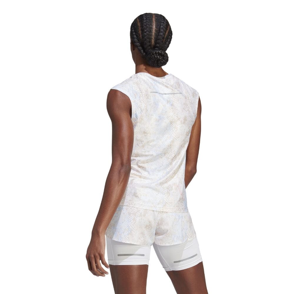 Adidas Women's Fast Running Tee - BlackToe Running#colour_white-wonder-taupe