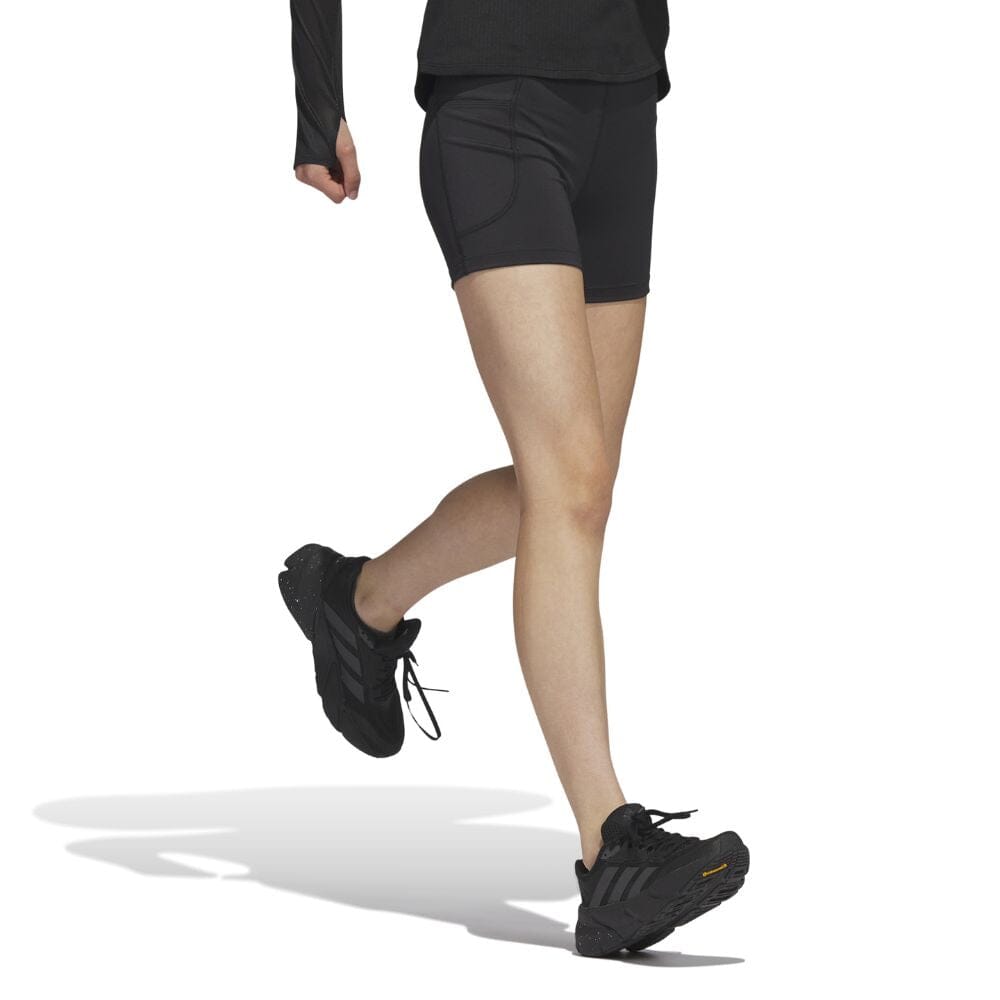 Adidas Women's Daily Run 5-Inch Short Leggings Women's Bottoms - BlackToe Running#colour_black