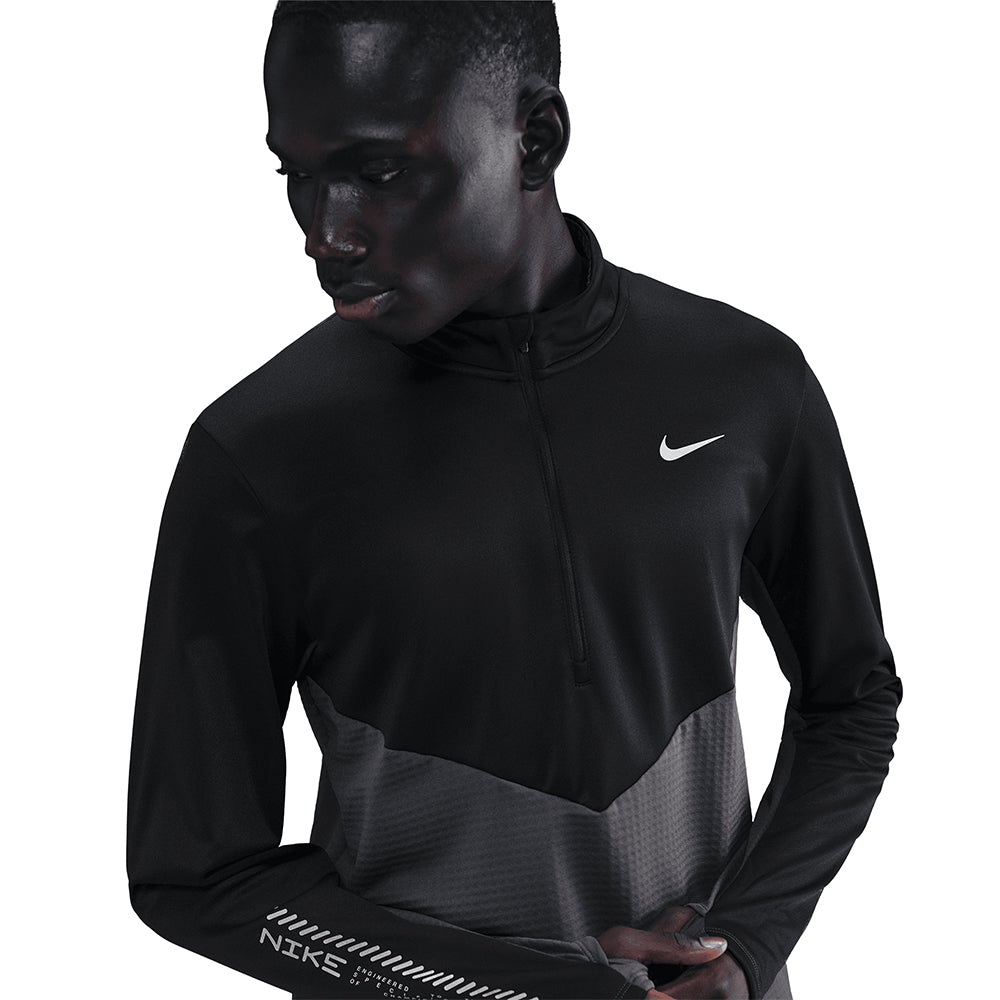 Nike Men's Pacer Winterized 1/2-Zip Running Top - BlackToe Running#colour_black