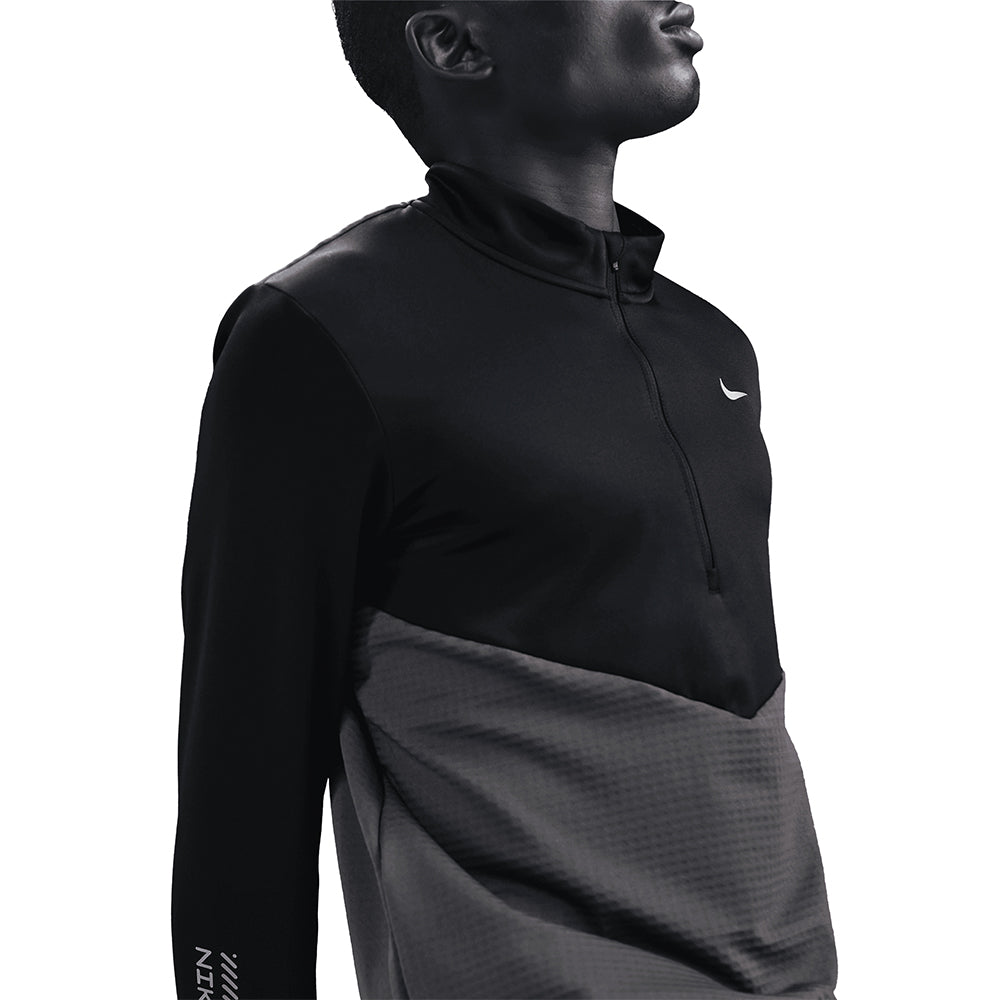 Nike Men's Pacer Winterized 1/2-Zip Running Top - BlackToe Running#colour_black