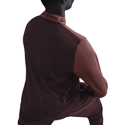 Nike Men's Pacer Winterized 1/2-Zip Running Top - BlackToe Running#colour_burgundy-crush-red-sepia