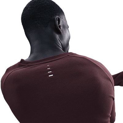 Nike Men's Stride Dri-FIT Running Waffle Crew - BlackToe Running#colour_burgundy-crush