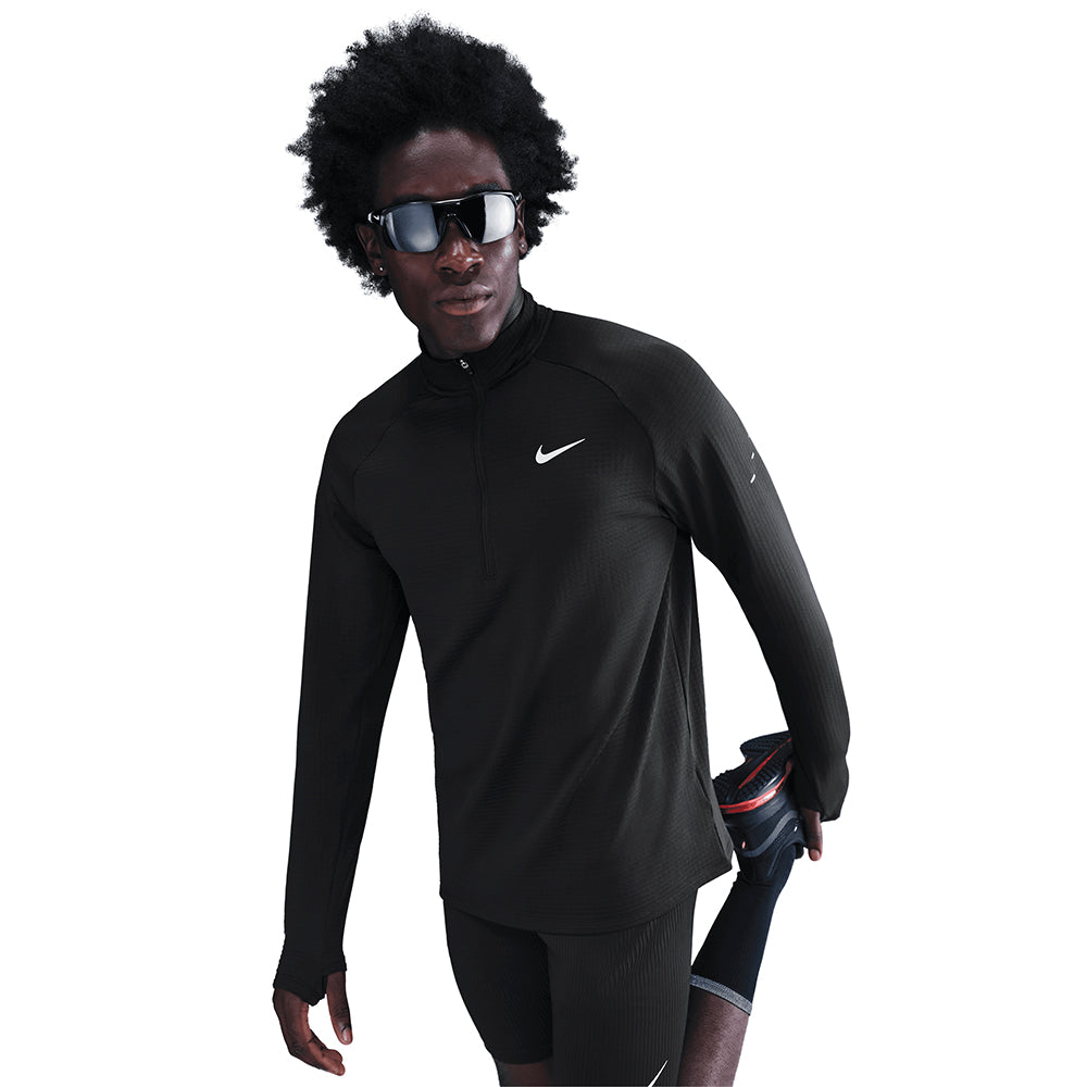 Nike Men's Stride Therma-FIT Repel Winterized 1/2-Zip Running Top - BlackToe Running