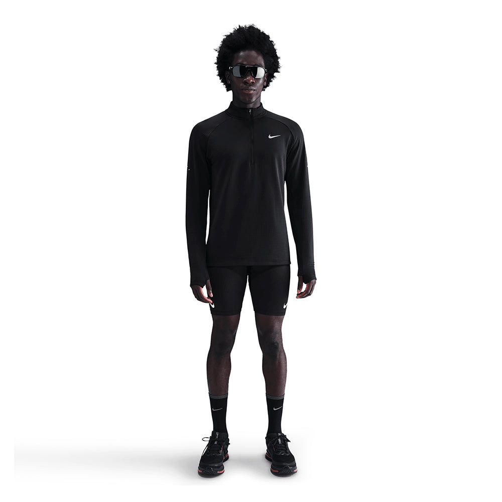 Nike Men's Stride Therma-FIT Repel Winterized 1/2-Zip Running Top - BlackToe Running#colour_black