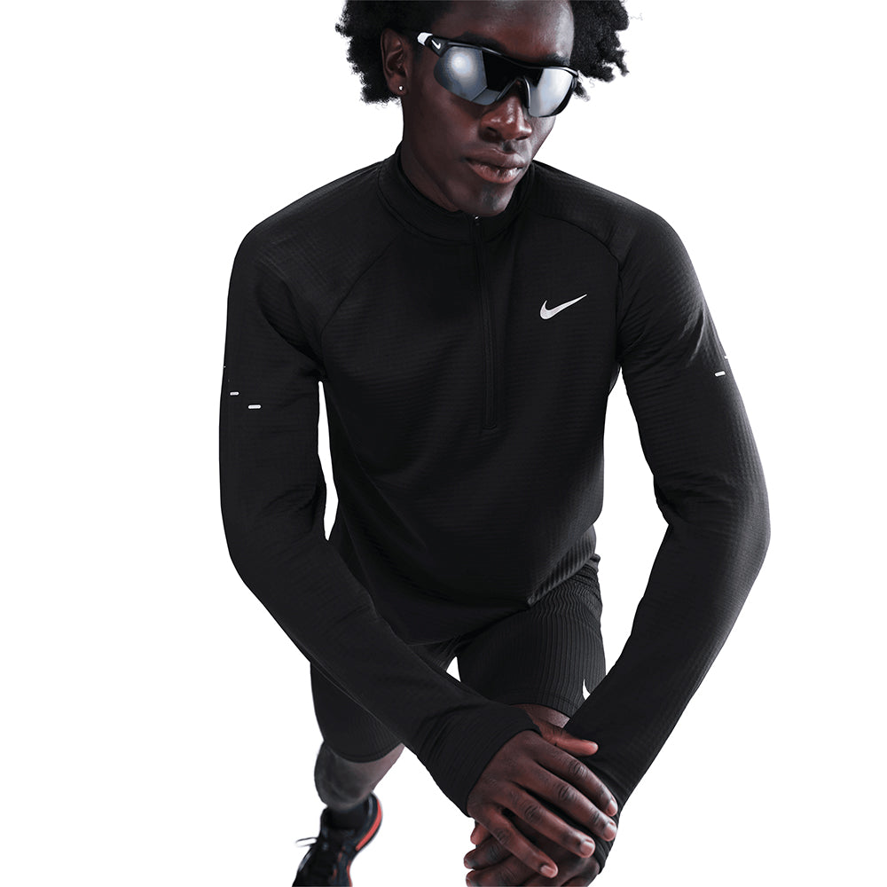 Nike Men's Stride Therma-FIT Repel Winterized 1/2-Zip Running Top - BlackToe Running