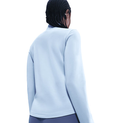 Nike Women's One Therma-FIT 1/2-Zip Mid Layer - BlackToe Running#colour_blue