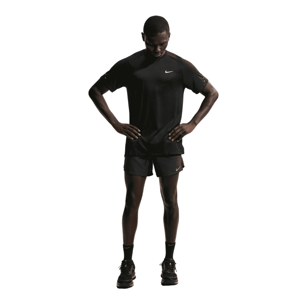 Nike Men's Stride Dri-FIT ADV Short-Sleeve Running Top - BlackToe Running#colour_black