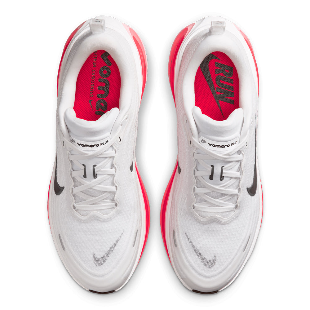 Nike Men's Vomero Plus - BlackToe Running#colour_white-bright-crimson