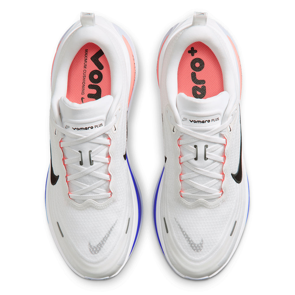 Nike Men's Vomero Plus - BlackToe Running#colour_white-black-atomic-pink-racer-blue