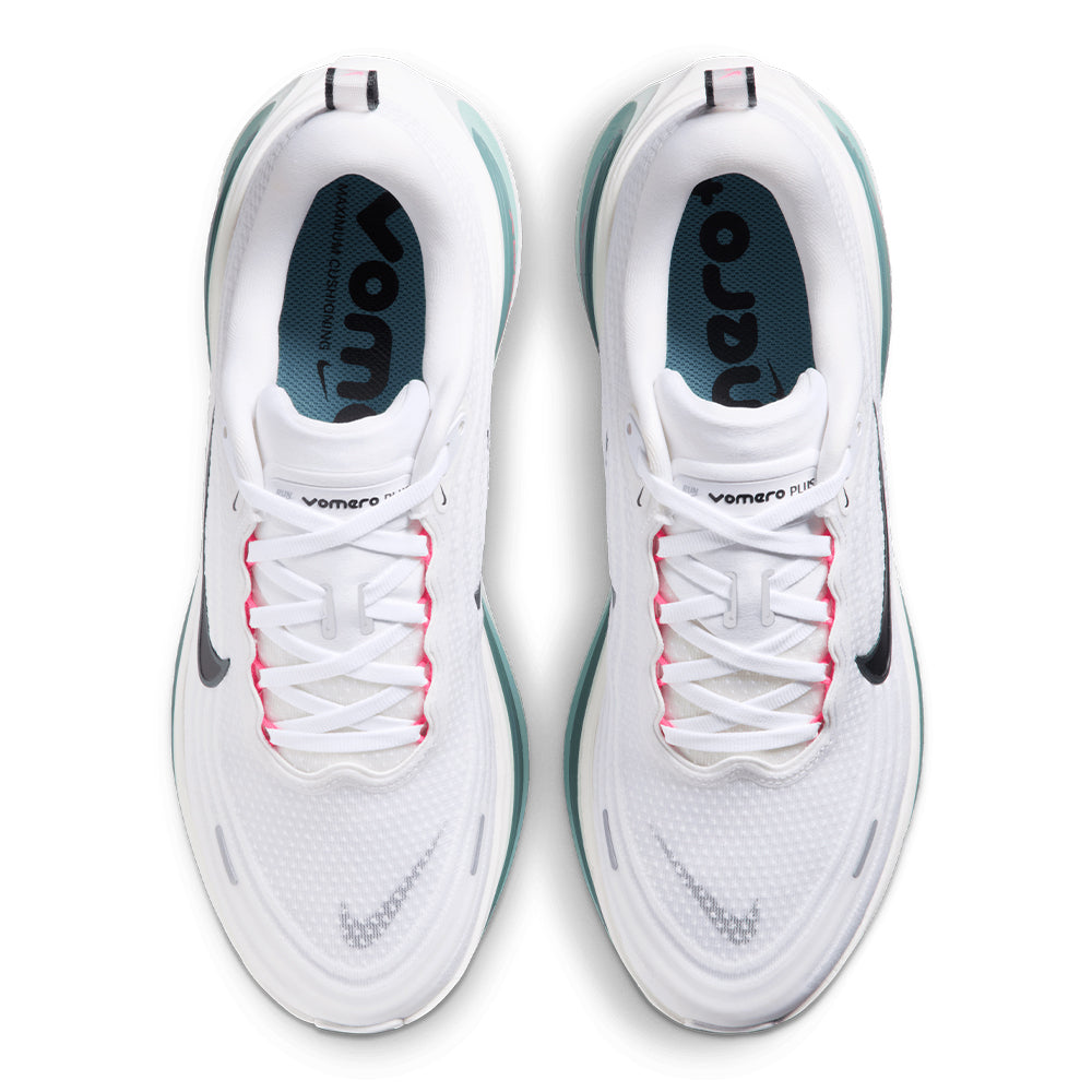 Nike Men's Vomero Plus - BlackToe Running#colour_white-mineral-slate-hyper-pink