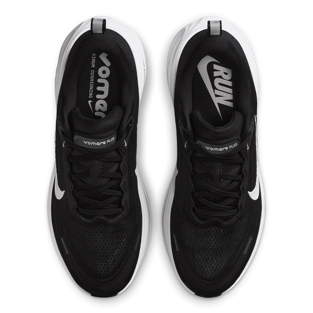 Nike Women's Vomero Plus - BlackToe Running#colour_black-white