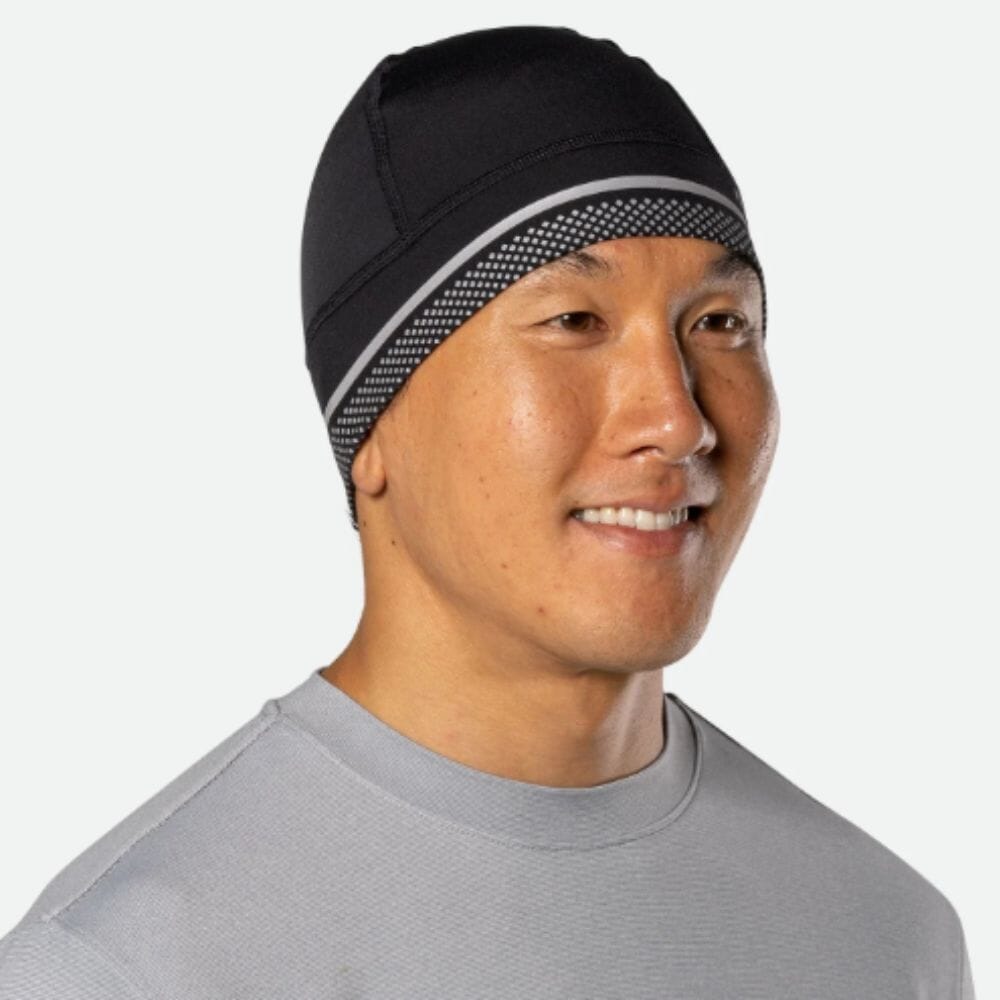 Nathan Hypernight Reflective Beanie - BlackToe running